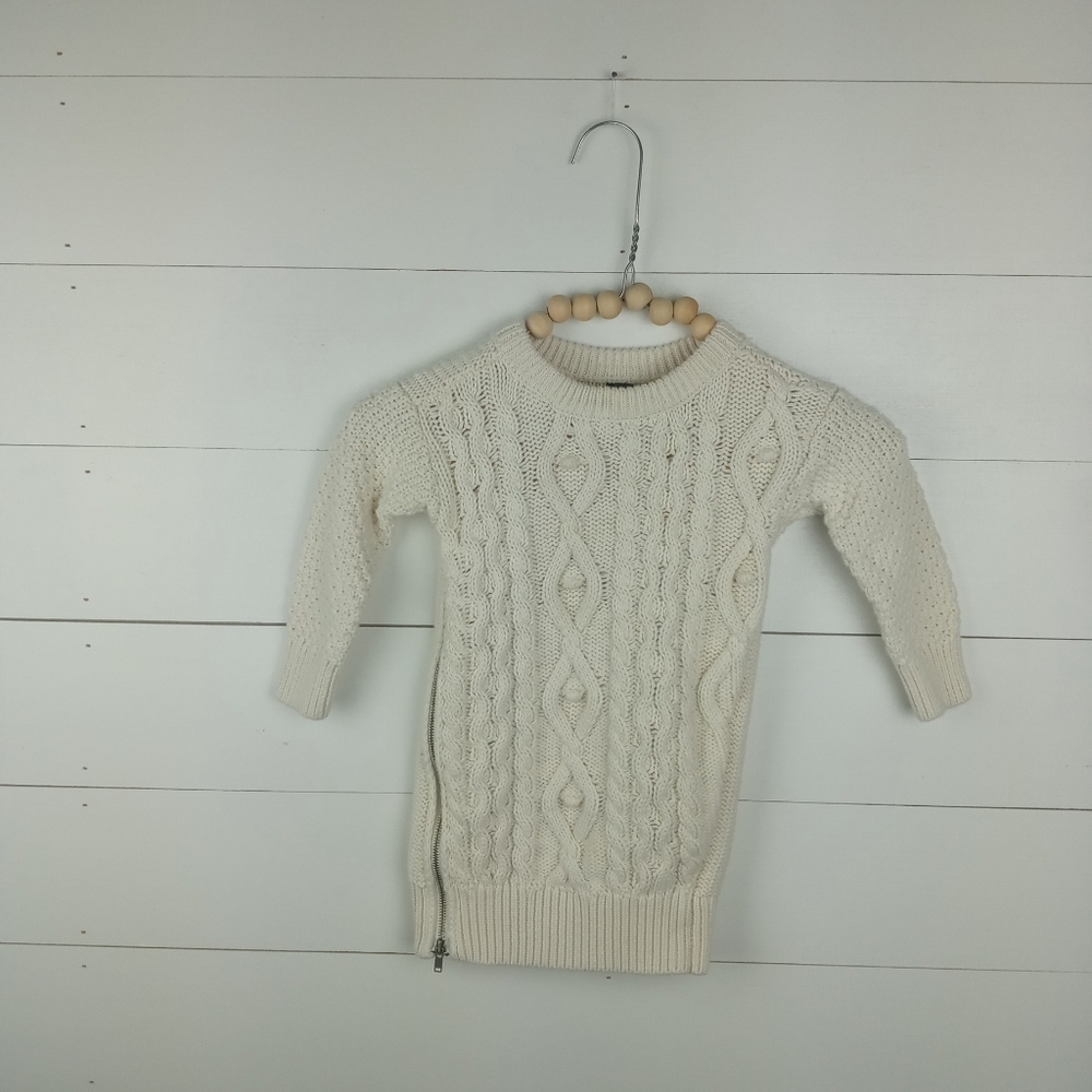 GAP Cream Cable Knit Kids Dress